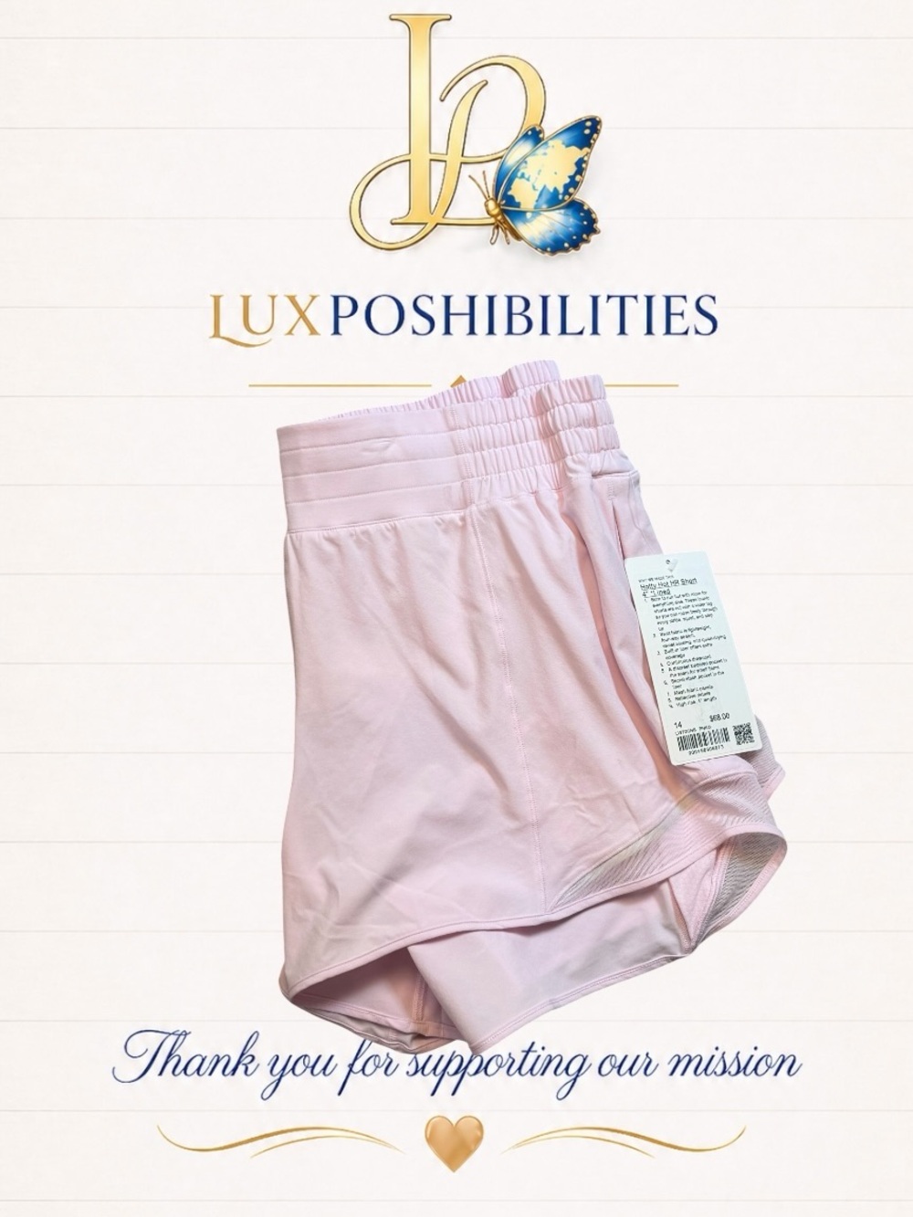 lululemon athletica Light Pink High-Rise Athletic Shorts